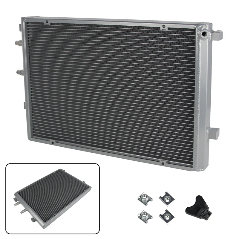 Front Mount Heat Exchanger Upgrade Radiator For 15-19 BMW M2C M3 M4 F80 F82 F87 S55 3.0L Competition Black/Silver