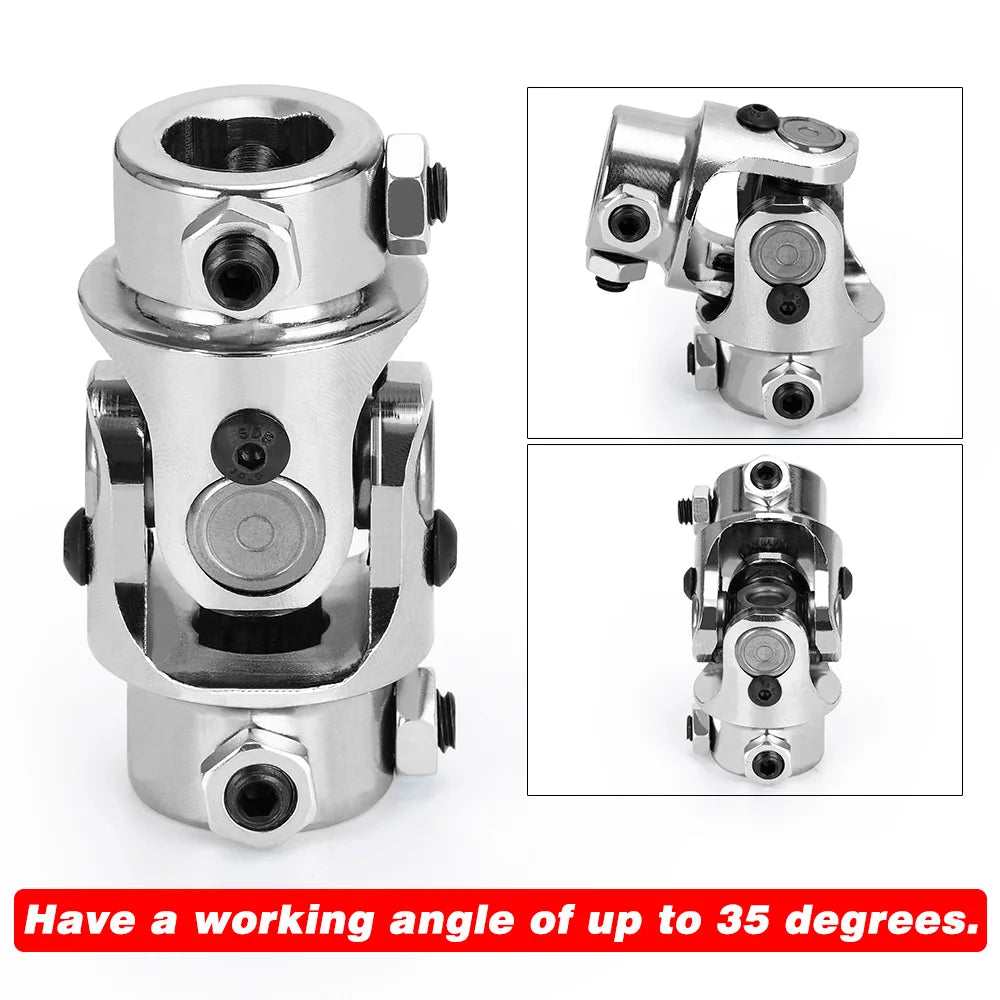 3/4" DD X 3/4"-30 SP Splined Chrome Single U-Joint Shaft