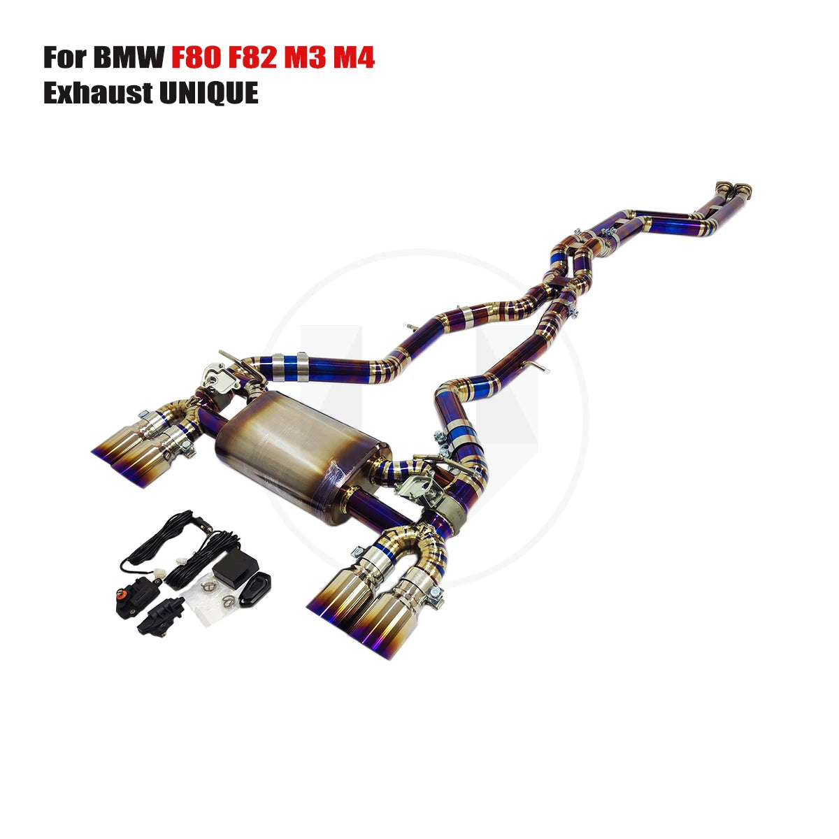 2014-2020 Bmw F80 F82 F83 M3 M4 S55 3.0T Titanium X Pipe Valve Exhaust Muffler