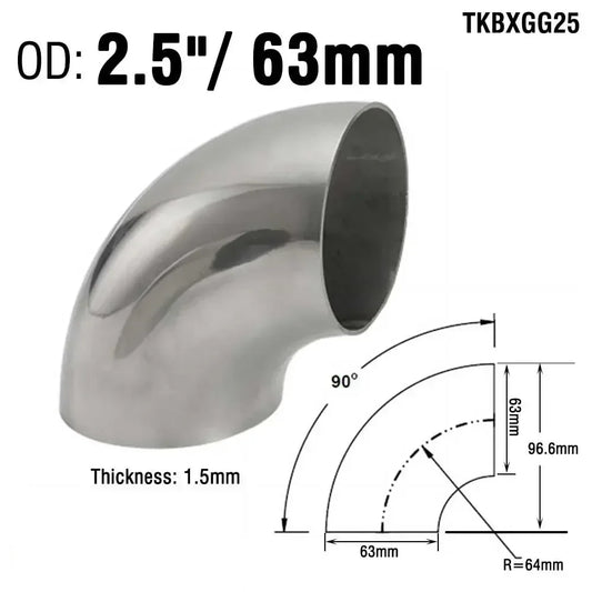 90° rostfri svetsböj