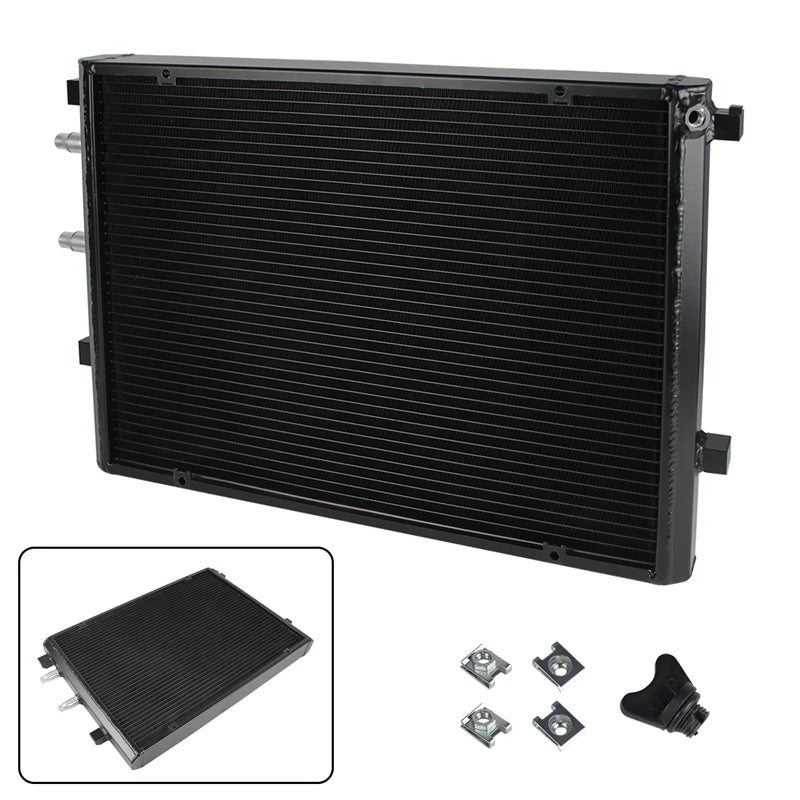 Front Mount Heat Exchanger Upgrade Radiator For 15-19 BMW M2C M3 M4 F80 F82 F87 S55 3.0L Competition Black/Silver