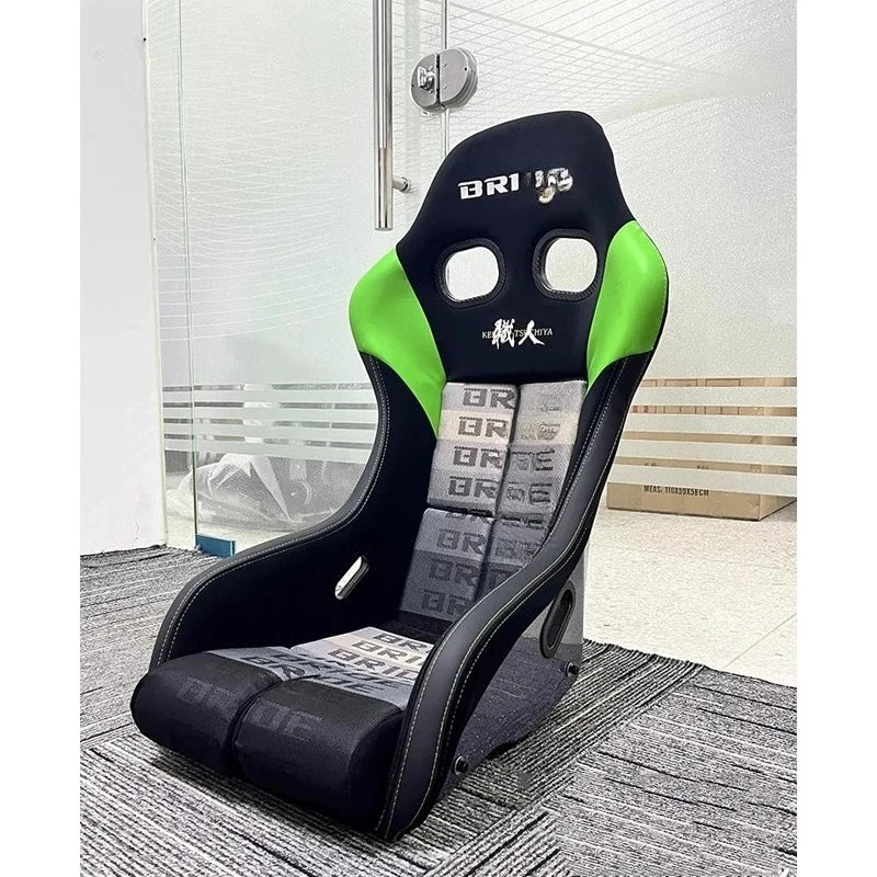 1pc BRIDF ZETA IV Bucket chair Racing seats Silver glitter on the back suede