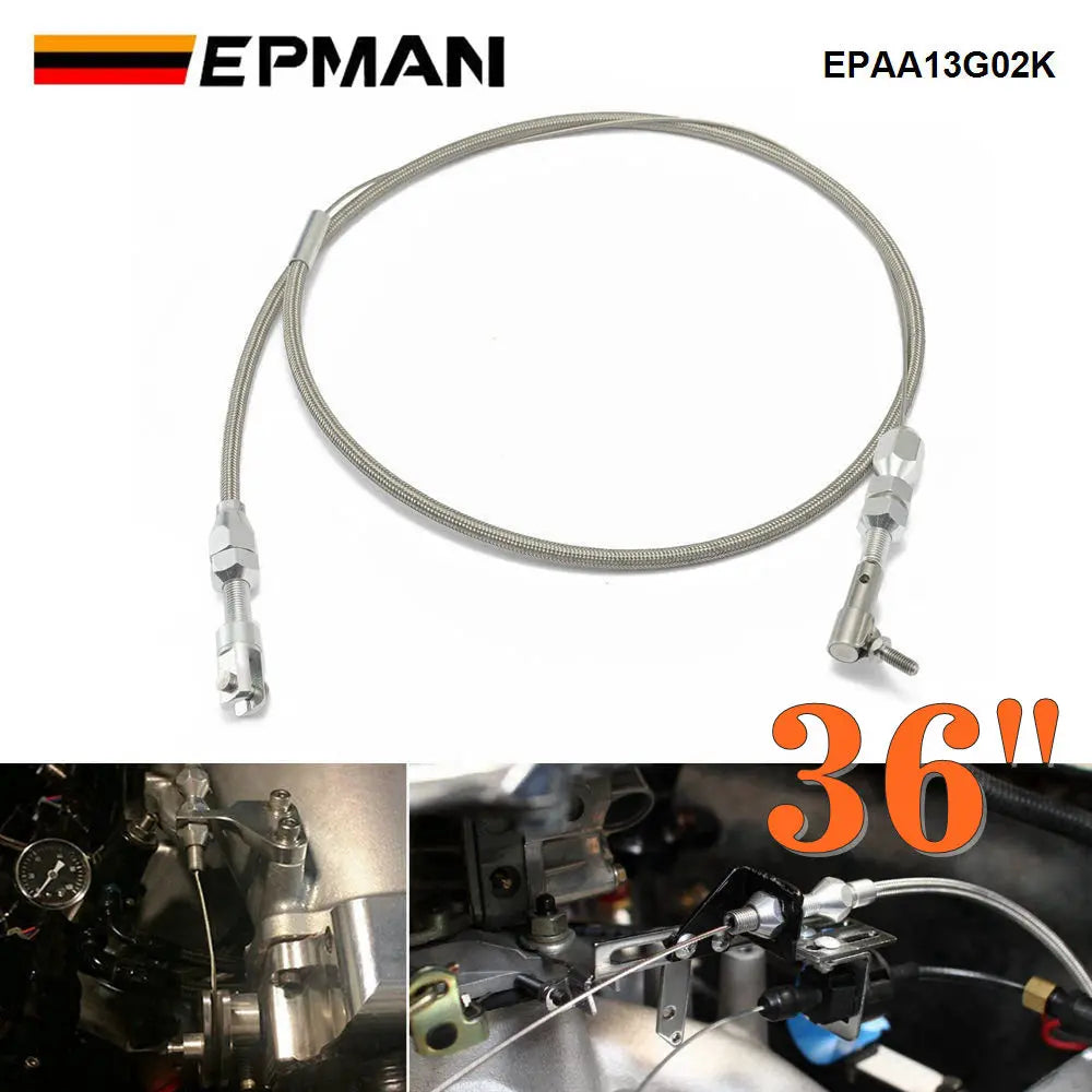 36 Inch Universal Throttle Cable Stainless Steel
