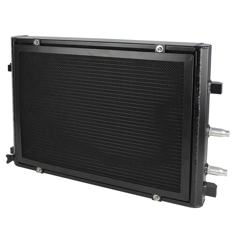 Front Mount Heat Exchanger Radiator For 15-19 BMW M2C M3 M4 F80 F82 F87 S55 3.0L + Cover Competition Black/Silver