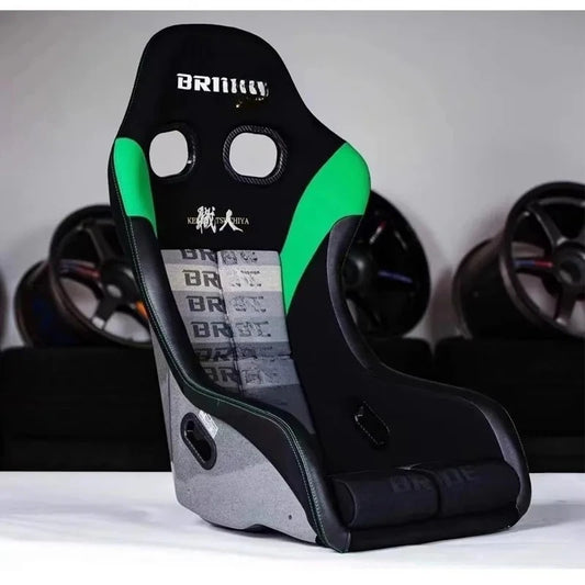 1pc BRIDF ZETA IV Bucket chair Racing seats Silver glitter on the back suede