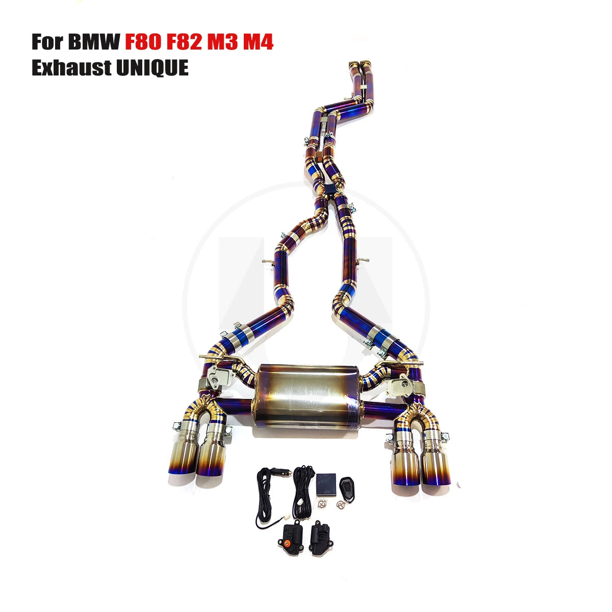 2014-2020 Bmw F80 F82 F83 M3 M4 S55 3.0T Titanium X Pipe Valve Exhaust Muffler