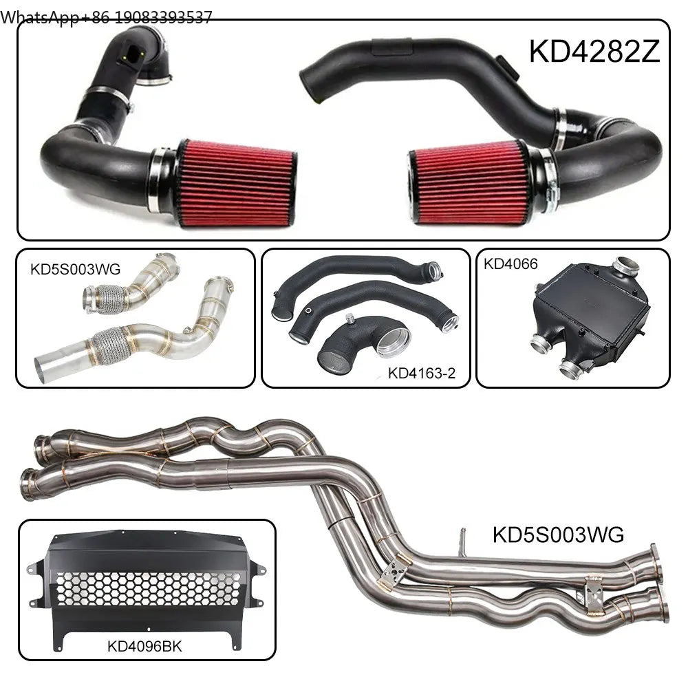 Wholesale Low Prices for BMW F80 M3 F82 M4 F87 M2 S55 Downpipe MIidpipe Oil Cooler Skid Plate Intercooler Air Intake Kit