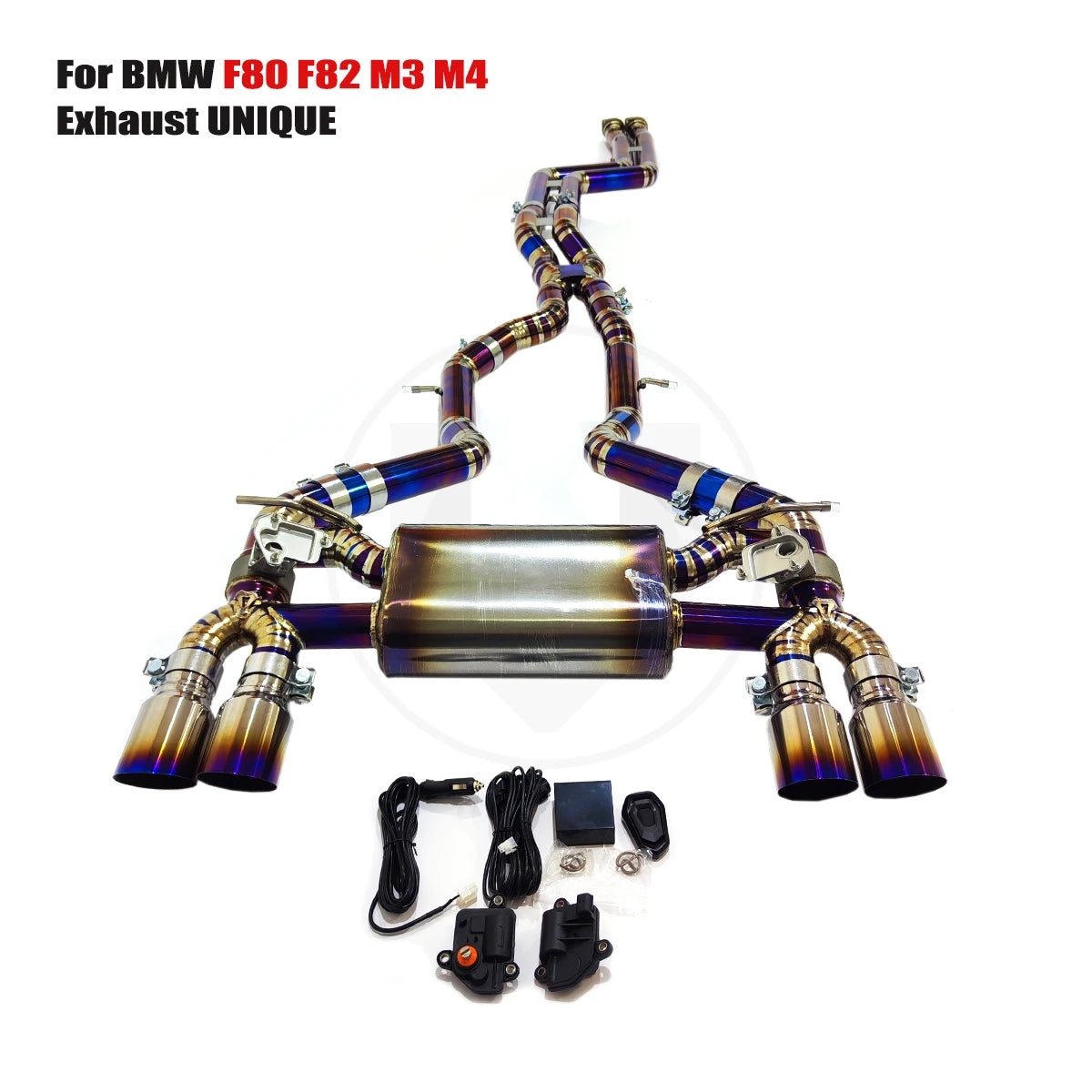 2014-2020 Bmw F80 F82 F83 M3 M4 S55 3.0T Titanium X Pipe Valve Exhaust Muffler