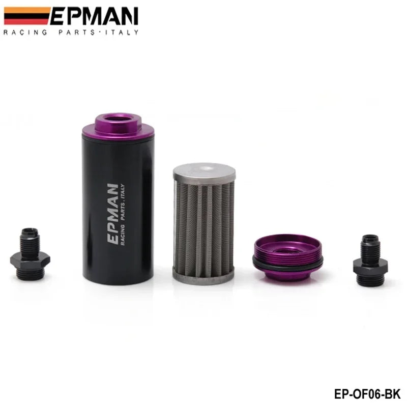 Inline Aluminum Bränslefilter Filter 100 Micron