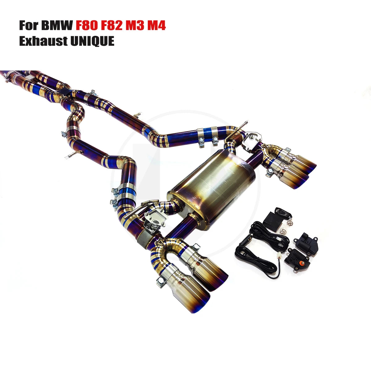 2014-2020 Bmw F80 F82 F83 M3 M4 S55 3.0T Titanium X Pipe Valve Exhaust Muffler